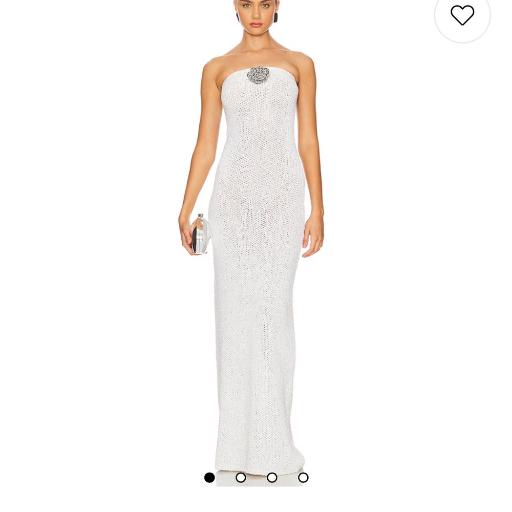 COPY - Elegant White Strapless Evening Gown